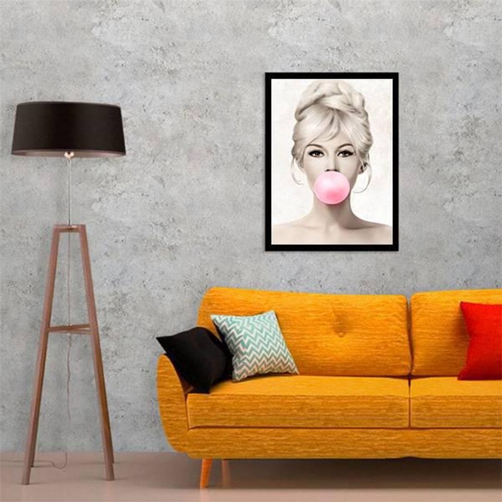 Quadro Decorativo Brigitte Bardot Chicletes 45x34cm