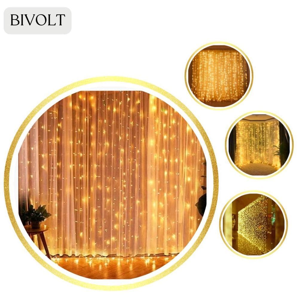 Controle Remoto Para Conveniência: Cortina De Led