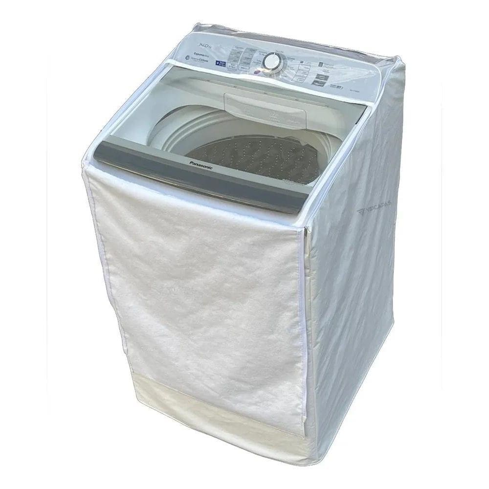 Capa Maquina Lavar Panasonic 16Kg F160B6W Zíper Transpa Bran