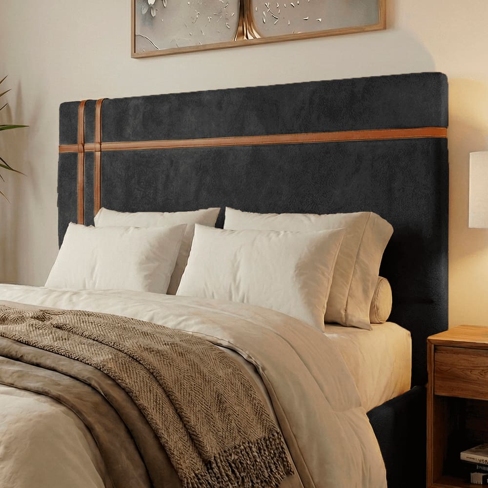 Cabeceira Estofada Parma Para Cama De Casal 140cm Bouclê