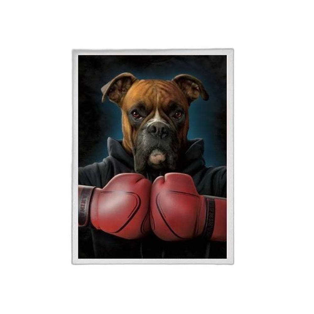 Quadro Decorativo Boxer Box 33X24Cm - Com Vidro