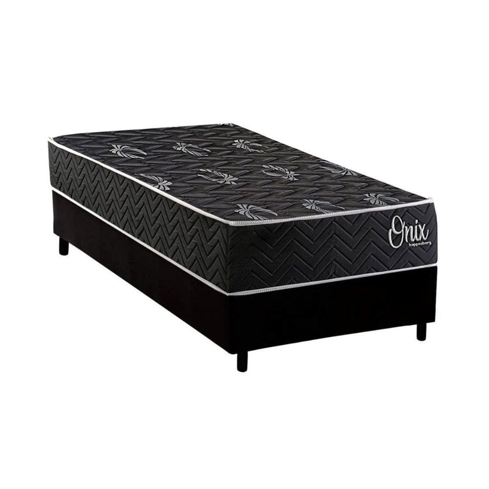 Cama Box NOVO + Colchão Ortopédico Kappesberg D28 Anatômico Onix + Base CRC Corano Black