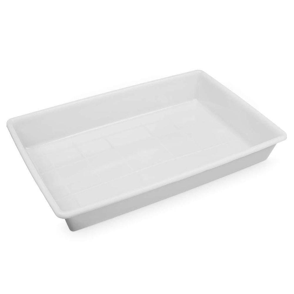 Bandeja De Plastico Retangular Branca 2,2l Plasvale - 30x20x6cm (cxlxa) Branco