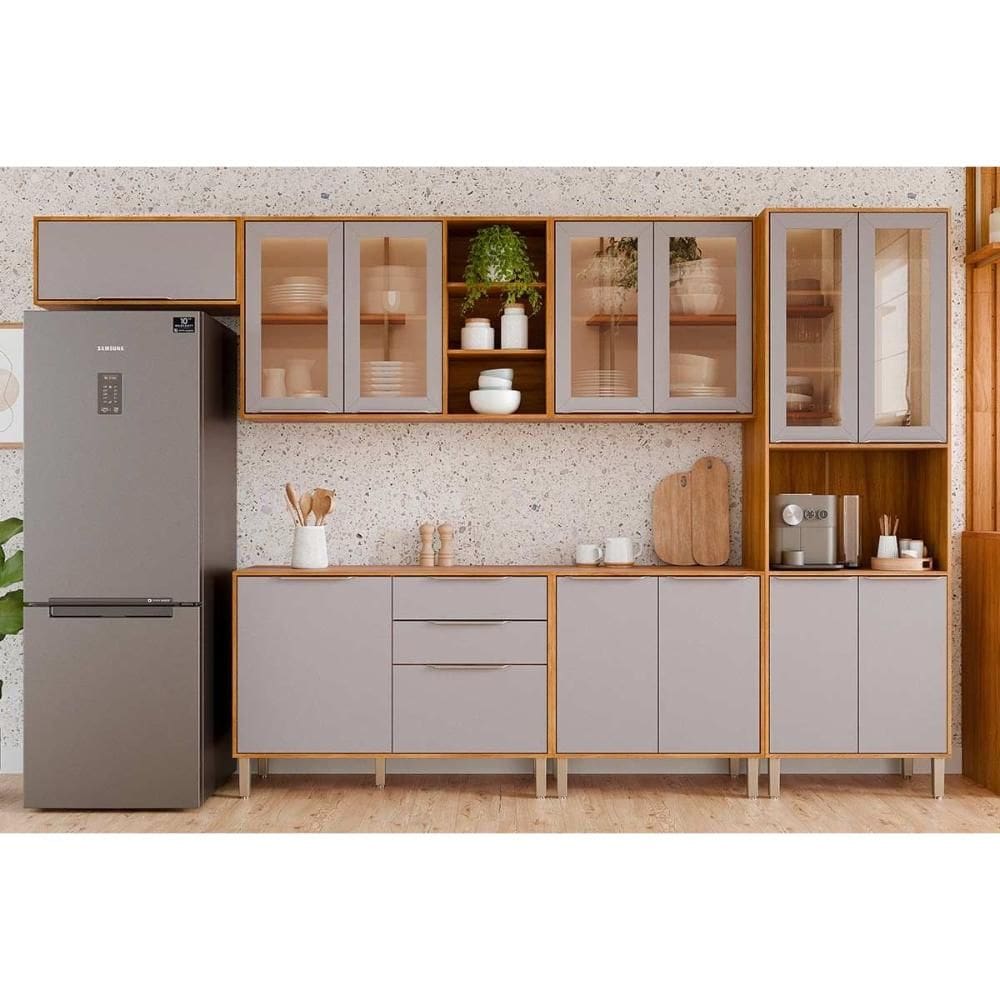 Kit Modulado MGM 6 Peças Brilhante C6P130 Cinamomo/Platina