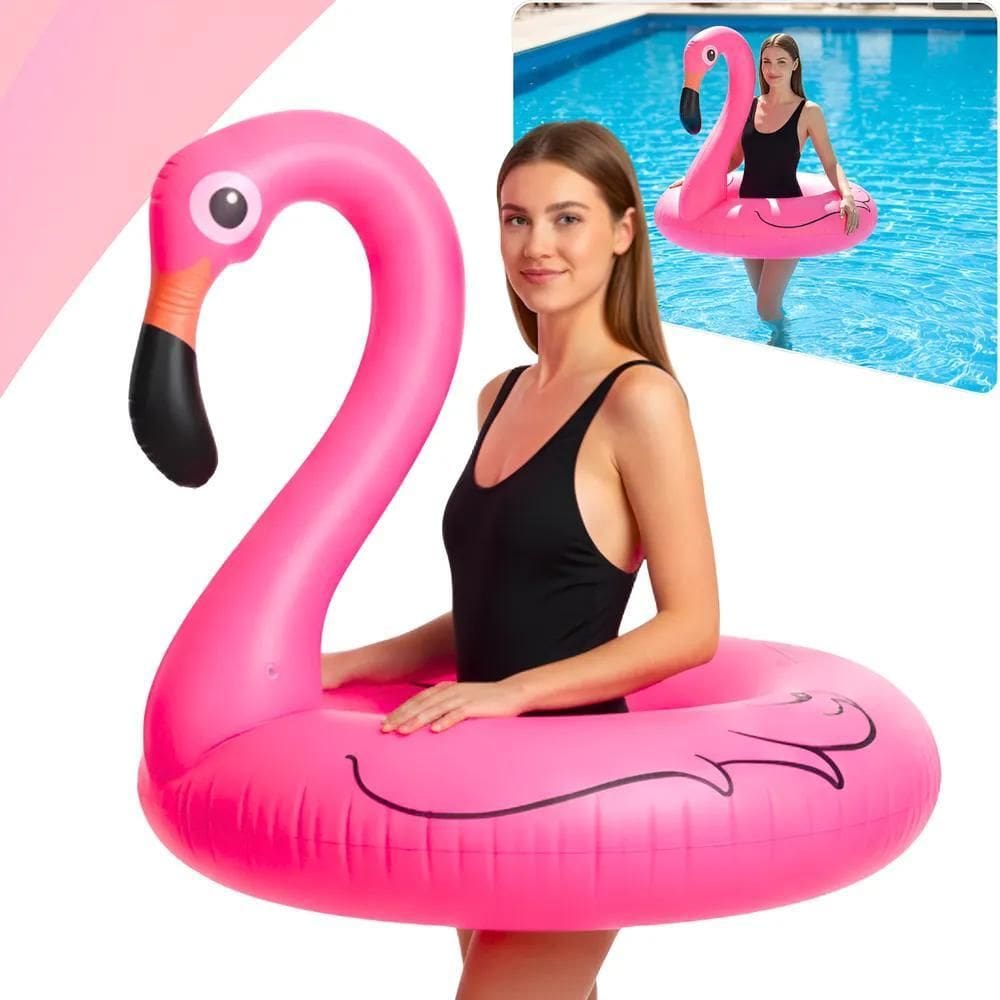 Boia Inflável Flamingo Gigante 120Cm Piscina Praia Adulto