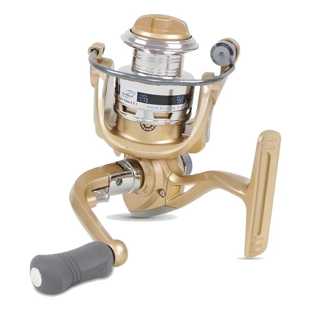 Carretel Molinete Cmik Fb3000 Direito/Esquerdo Color Dourado