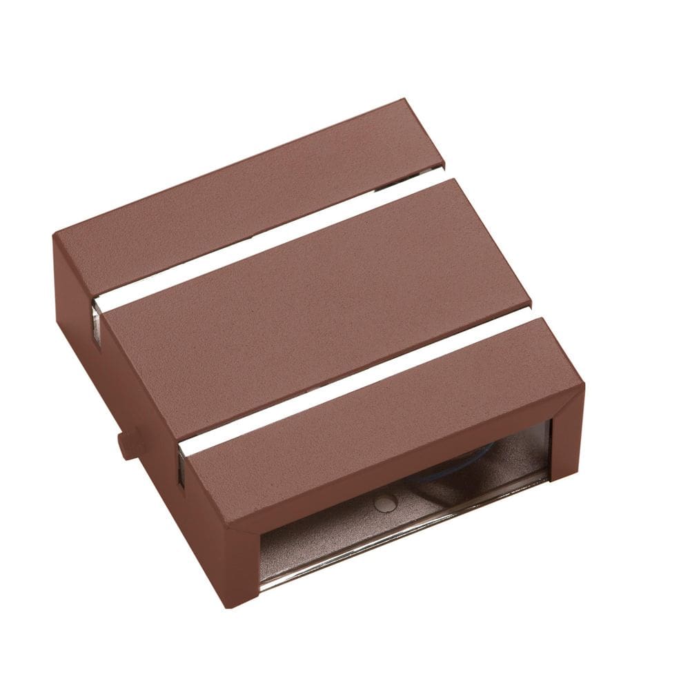 Arandela Externa De Parede 2 Focos E 2 Frisos Marrom Ar1112