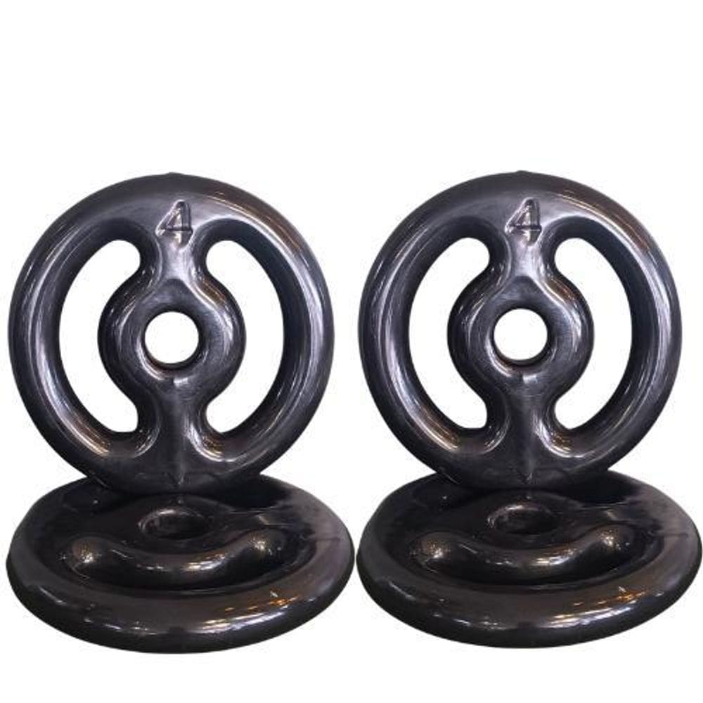 Kit 4X Anilhas Emborrachada 04Kg