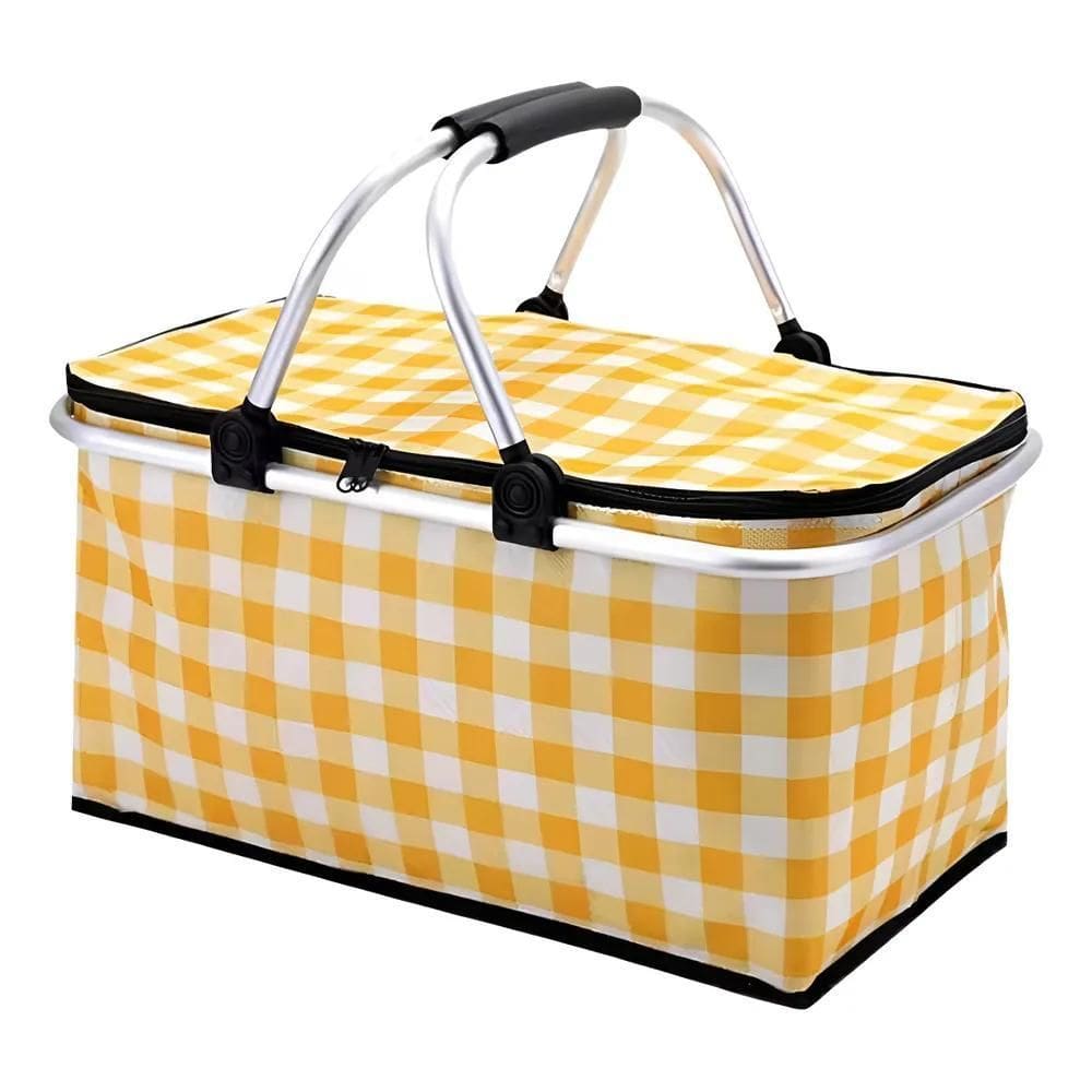 Cesta Termica Bolsa Caixa Dobravel Praia Camping Piqu Amarel