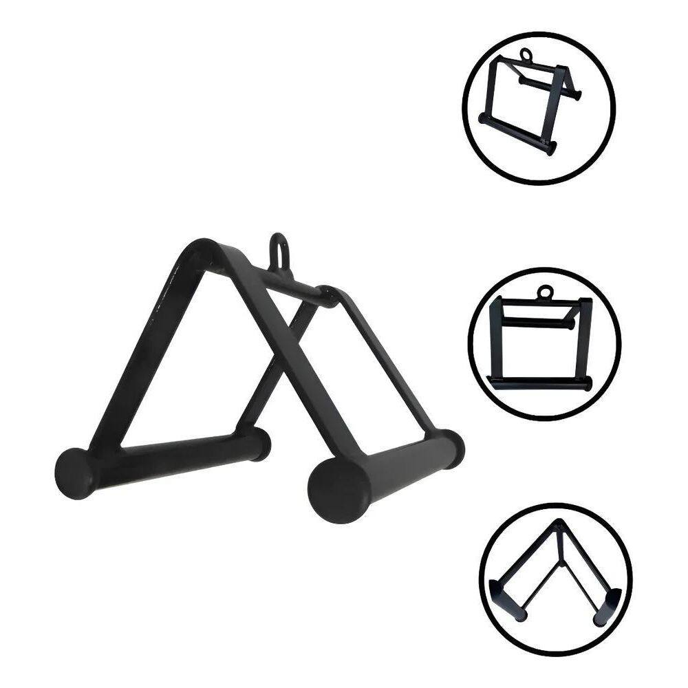 Puxador Triângulo Para Academia Preto