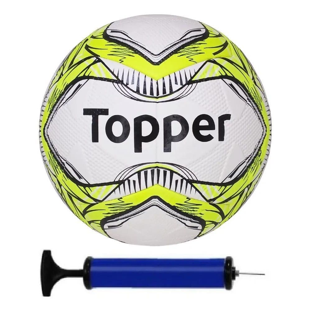 Bola Futebol Society Topper + C/Bomba Amarelo