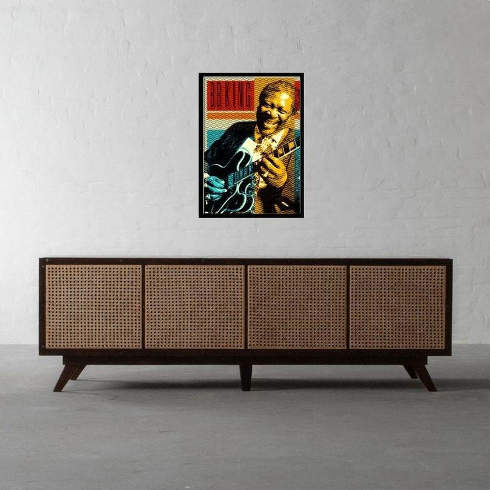 Quadro Bb King Pop Art 24X18Cm