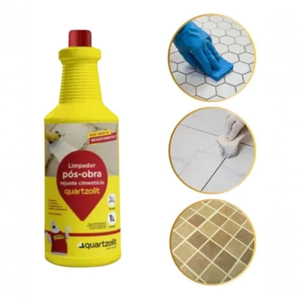 Limpador Pós Obra Rejunte Cimentício 1l Quartzolit