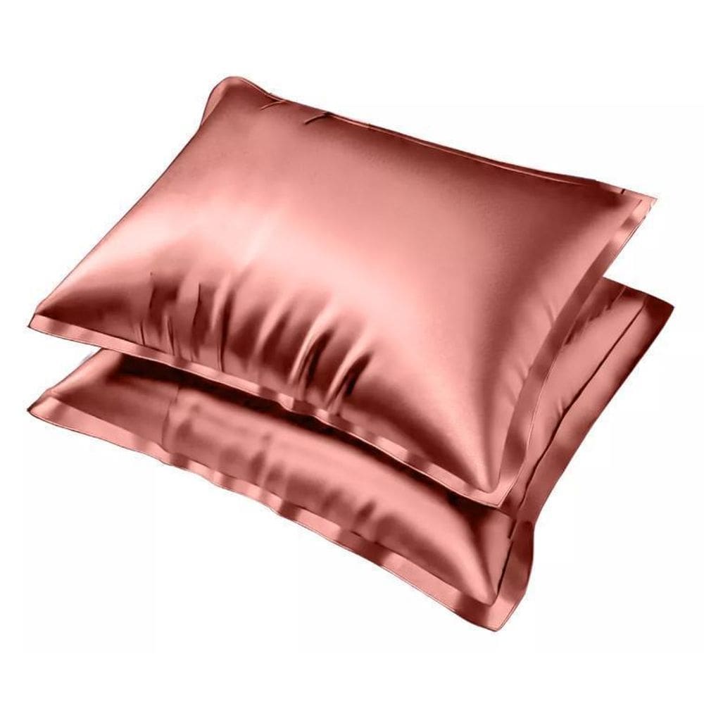 Kit 2 Fronha De Cetim Antifriiz Seda Confort Aba Travesseiro