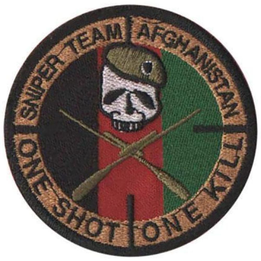 Patch Bordado Sniper Team Afghanistan Com Fecho De Contato