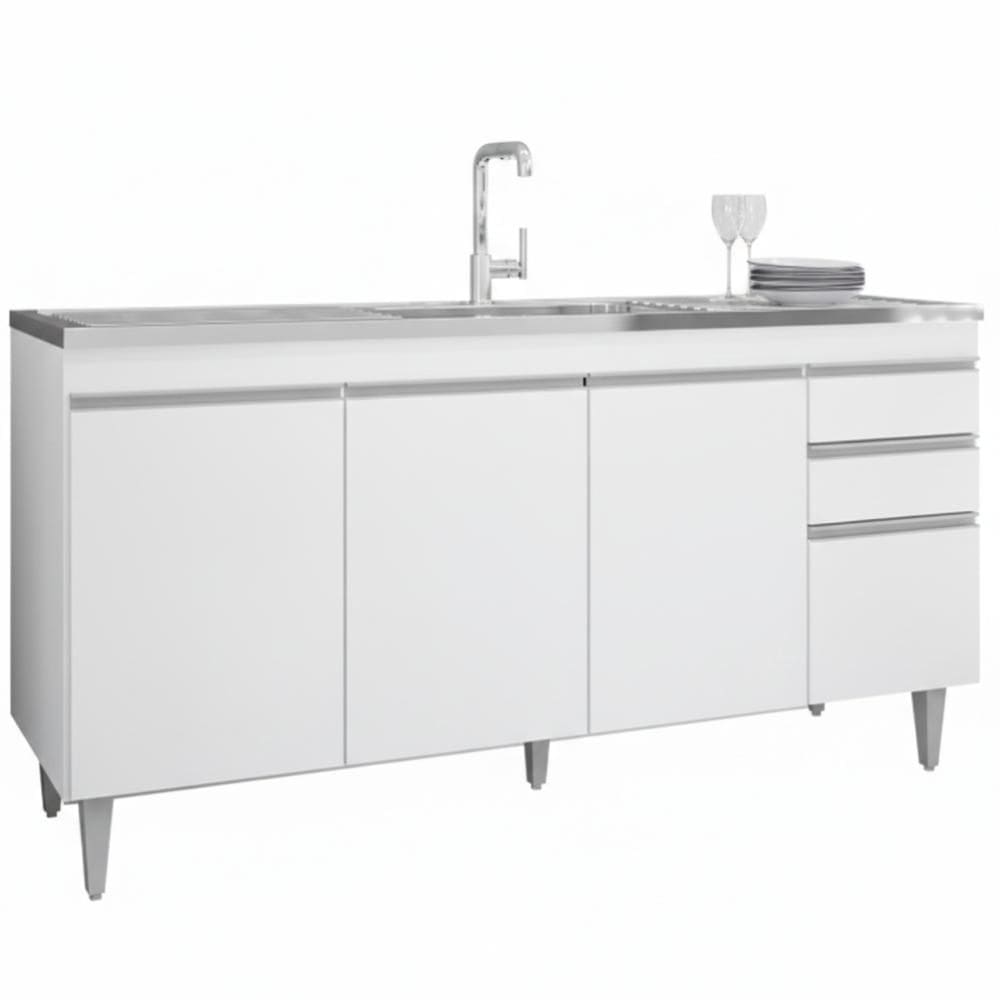 Balcao Pia 4 P 2 G BP 180 cm Agatha Eratto Moveis