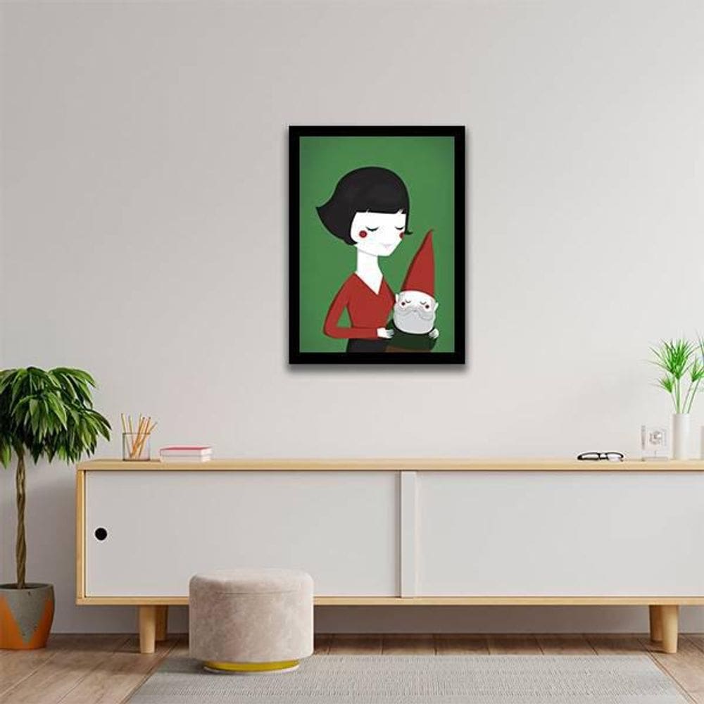 Quadro Decorativo Ilustração Amelie Poulain 34x23Cm
