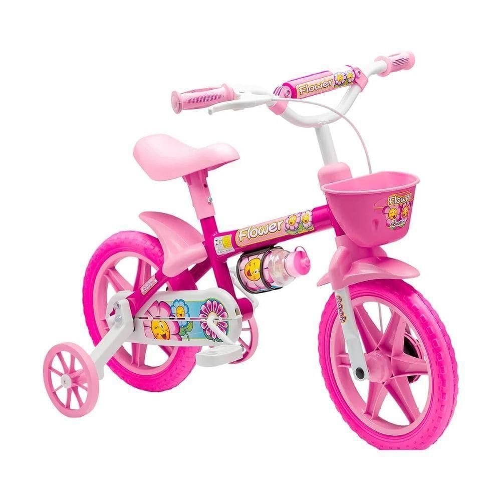 Bicicleta Infantil Criança Aro 12 Flower Nathor
