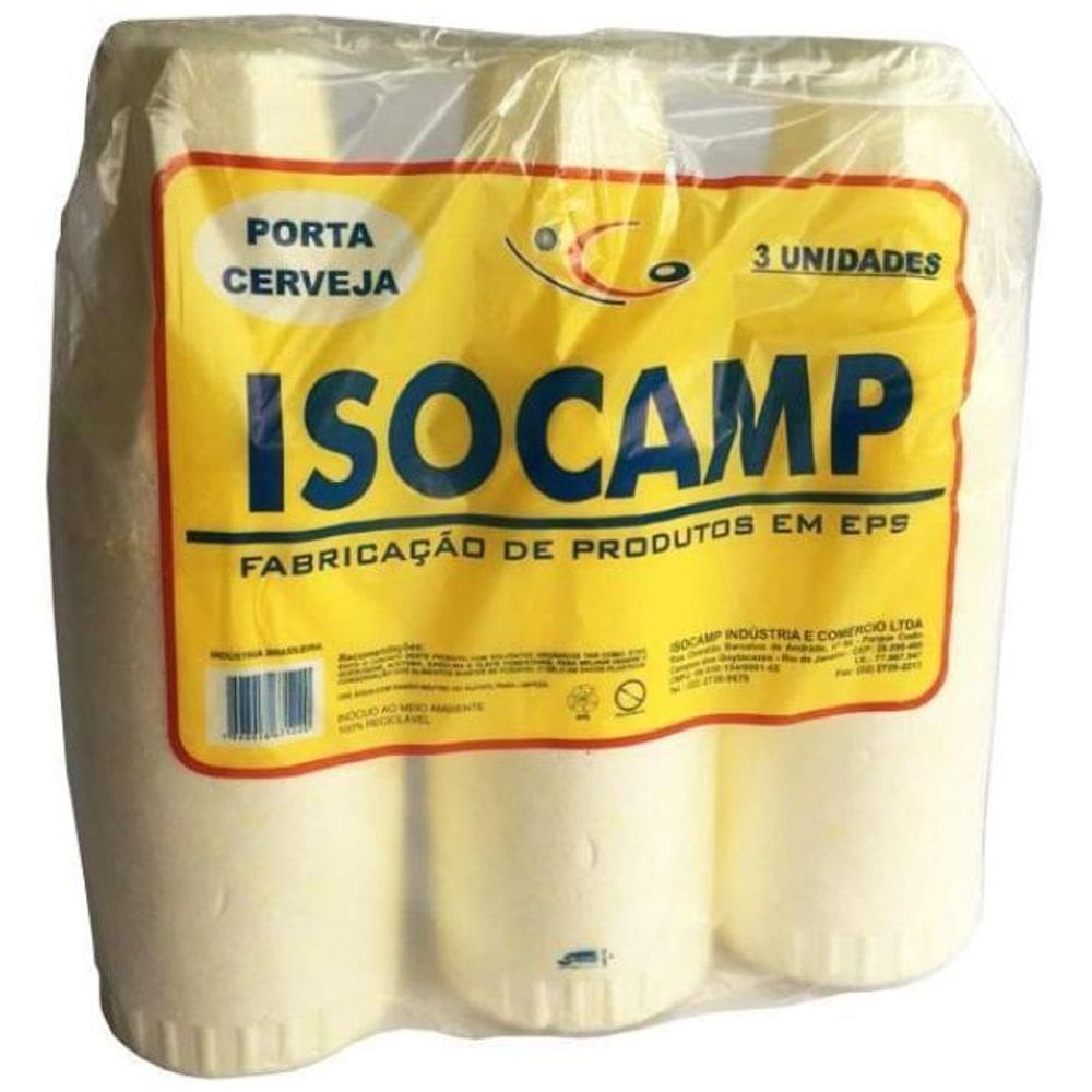 6 Porta Garrafa Térmica Isopor Camisinha Cerveja 600Ml 6Un