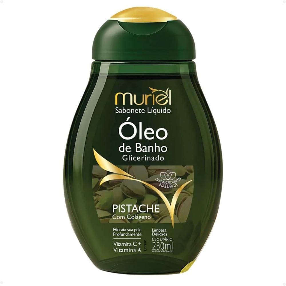 Sabonete Líquido Muriel Óleo De Banho Glicerinado Pistache Com Colágeno 230ml