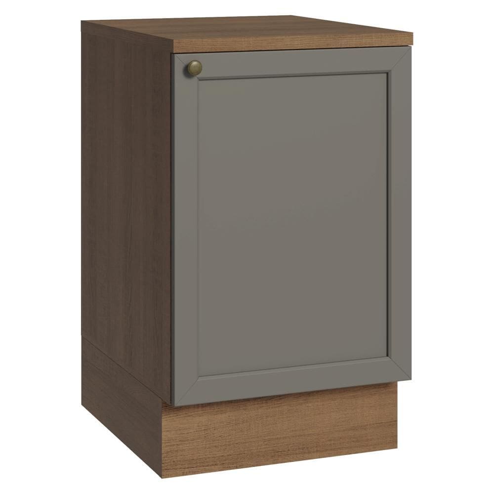Balcão de Cozinha 50cm 1 Porta Rustic/Cinza Vik Madesa