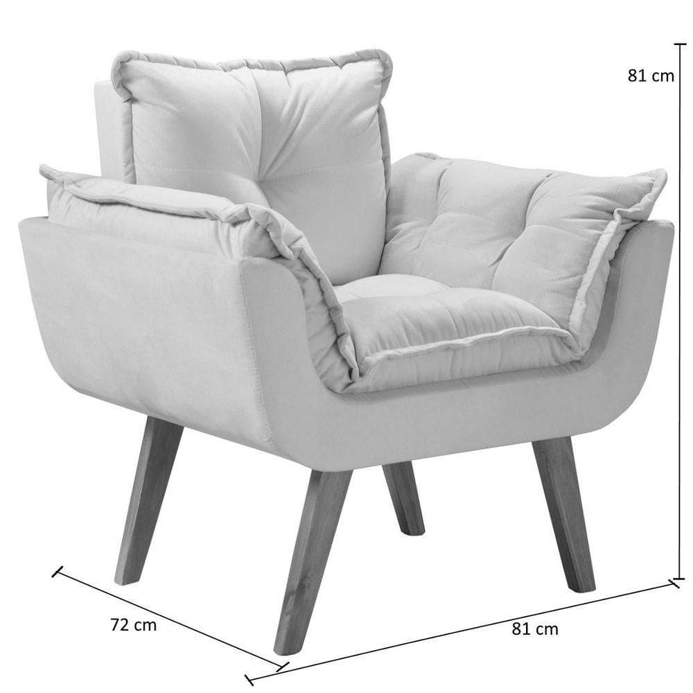 Poltrona Opalla 1 Lugar Suede D Salla Amarelo