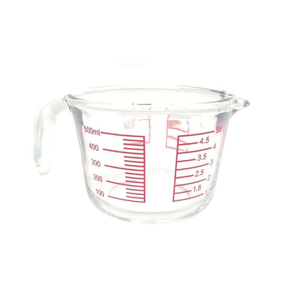 Jarra Medidora De Vidro 500ml Transparente