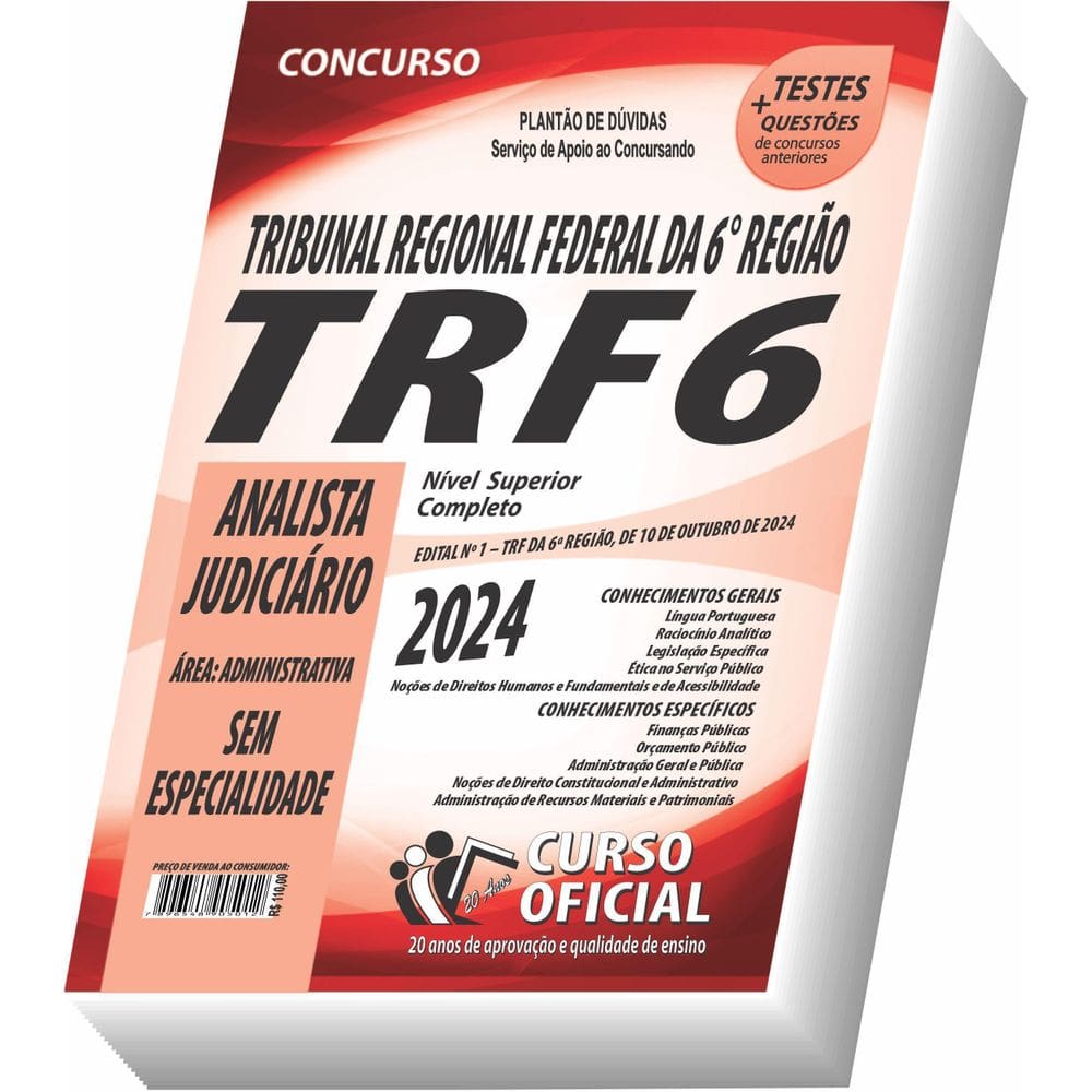 Apostila Trf 6 - Analista Judiciário - Sem Especialidade