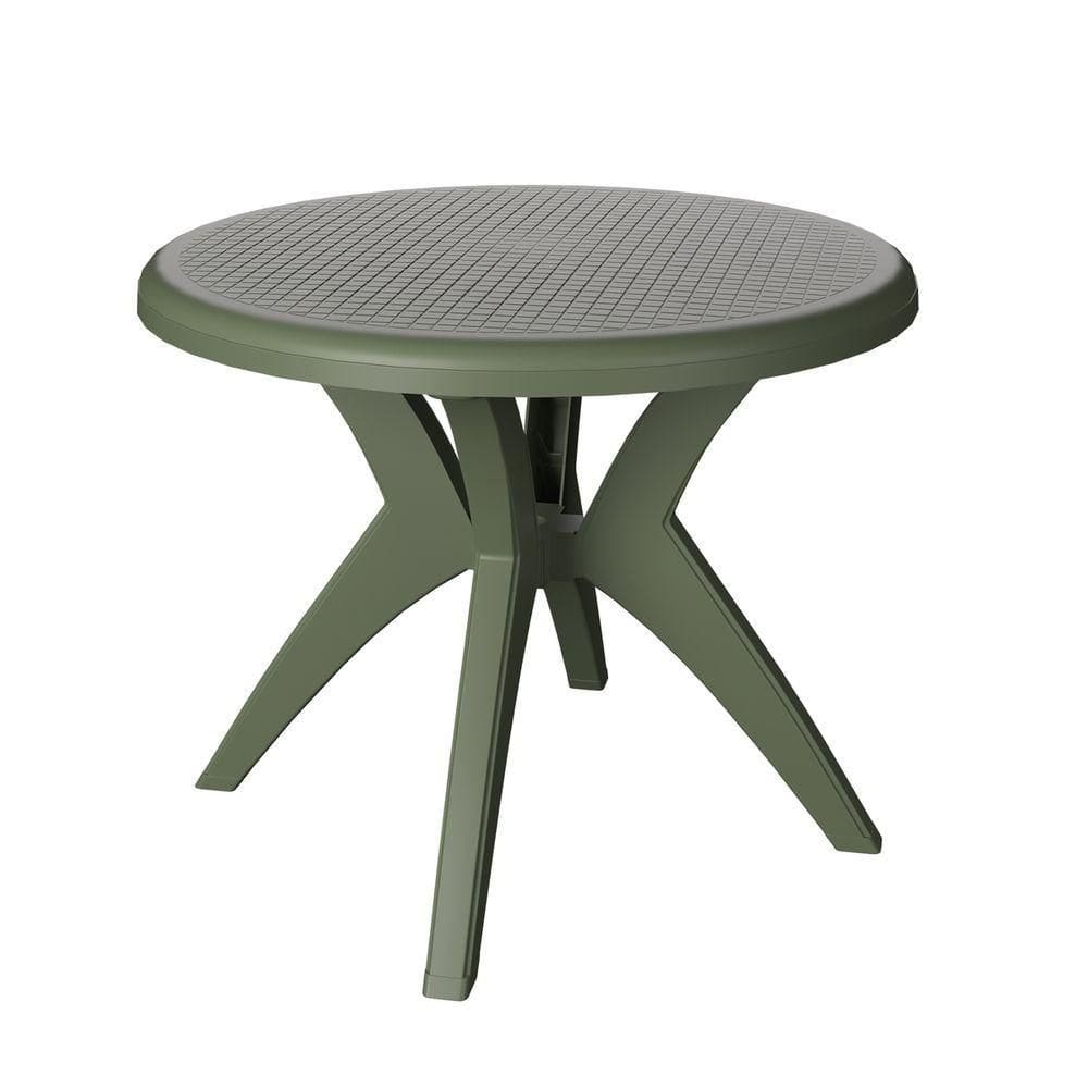 Mesa Redonda Jardim/varanda Deluxe Polipropileno Cor:verde