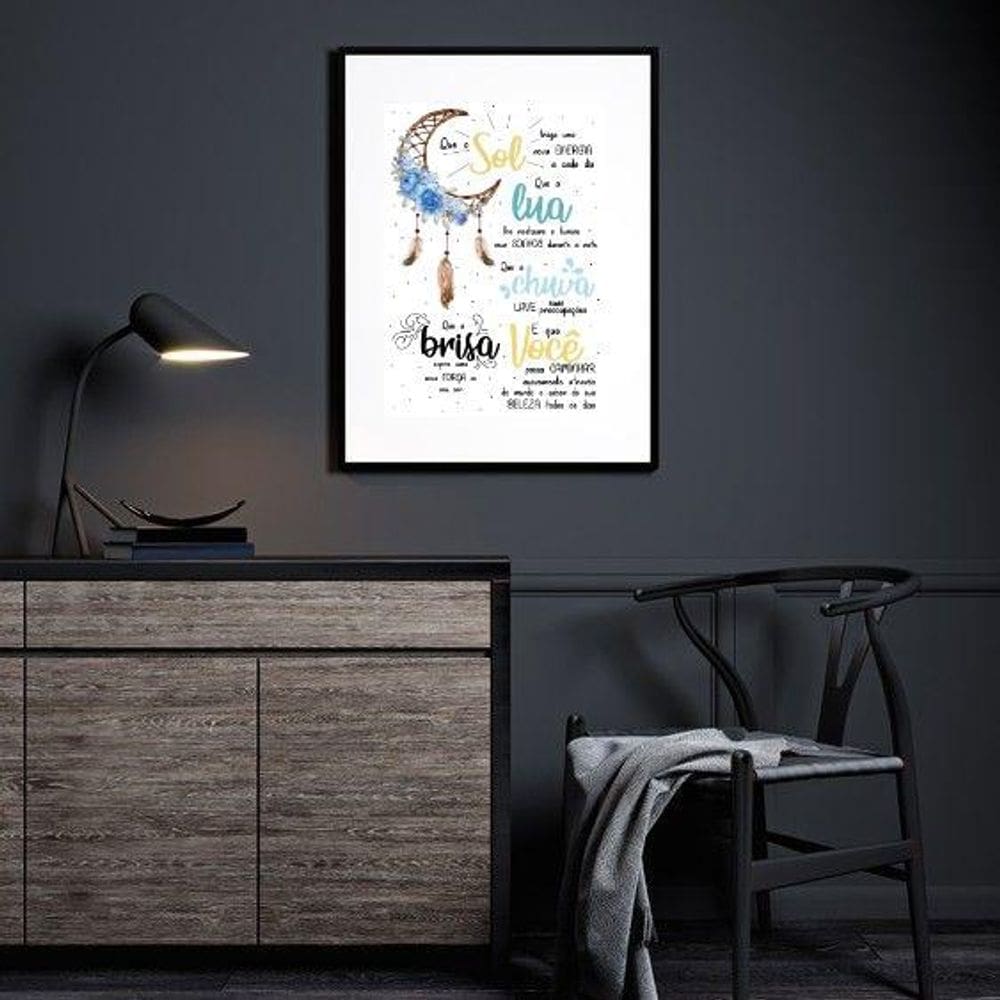 Quadro Decorativo Oração Apache - 60X48Cm