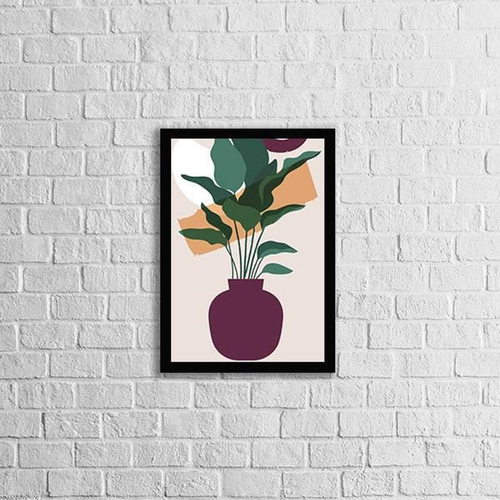 Quadro Abstrato Figurativo Vaso Forma Ii 24X18Cm