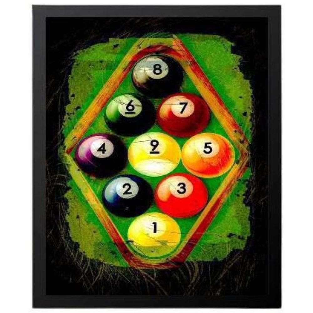 Quadro Decorativo Bolas De Sinuca