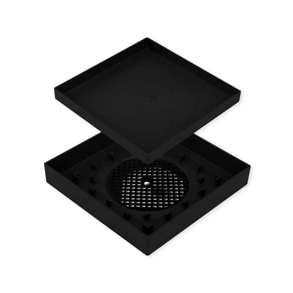 Ralo Oculto 10x10 Seca Piso Porcelanato Inteligente Preto
