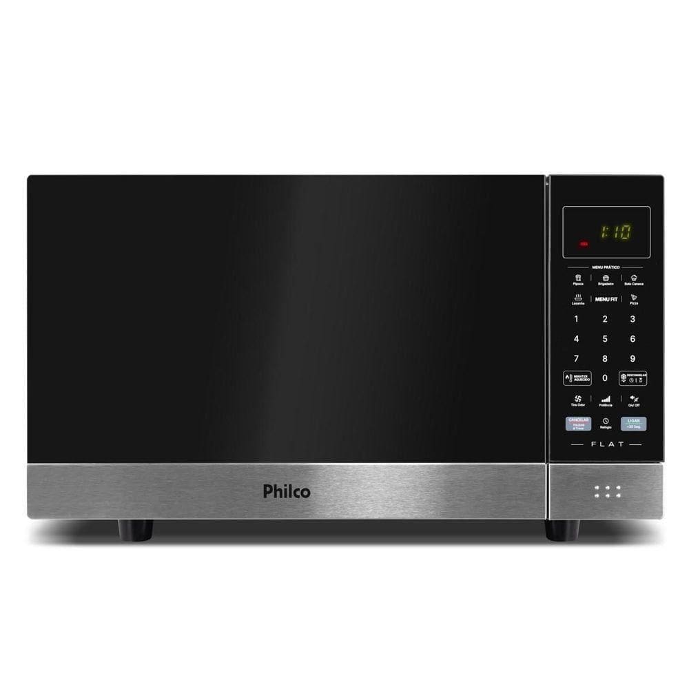 Micro-ondas Philco 28L Preto Espelhado Flat PMO30F 110V