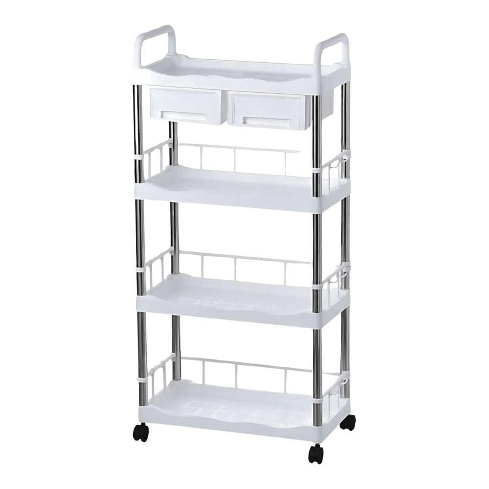 Estante Organizadora Modular 4 Andares Com Gavetas, Para Casa E Escritório