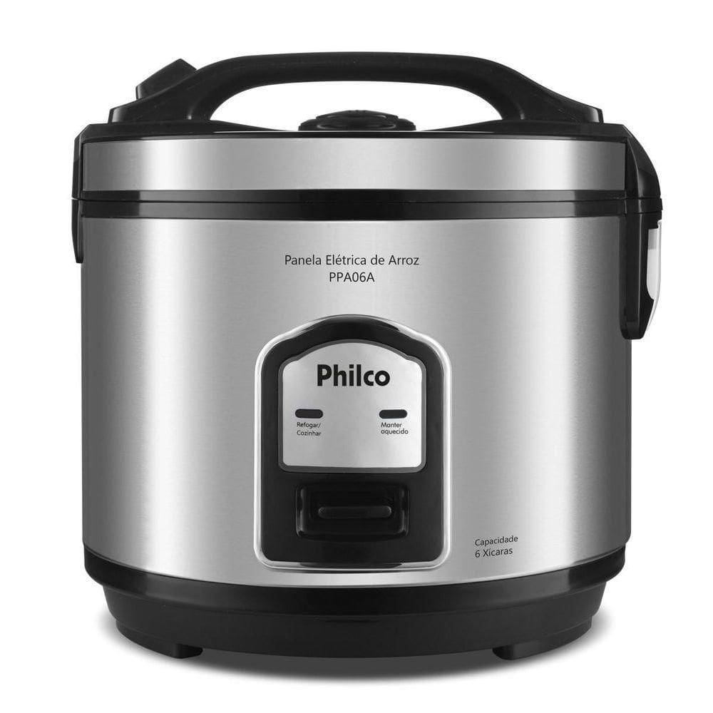 Panela de Arroz Elétrica Philco 6 Xícaras Inox 400W PPA06A 220V