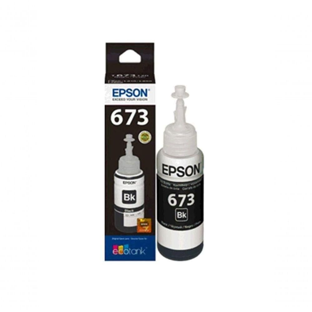 Refil Tinta Epson Preto T673120