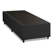 Cama Box Solteiro 0,88m E 38cm De Altura Suede Prince Preto