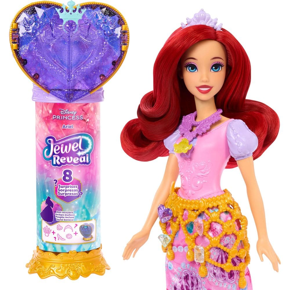 Boneca Fashion Mattel Disney Princesa Ariel com 8 Surpresas