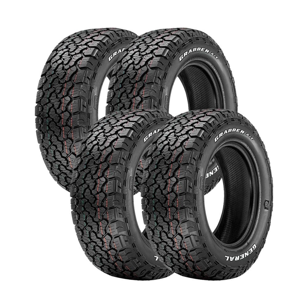Jogo 4 Pneus General Tire by Continental Aro 16 Grabber A/TX 265/70R16 112T - Letras Brancas
