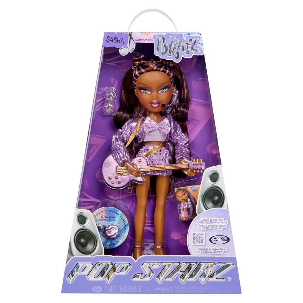 Boneca Fashion Bratz Pop Starz Sasha com Acessórios e Pingente