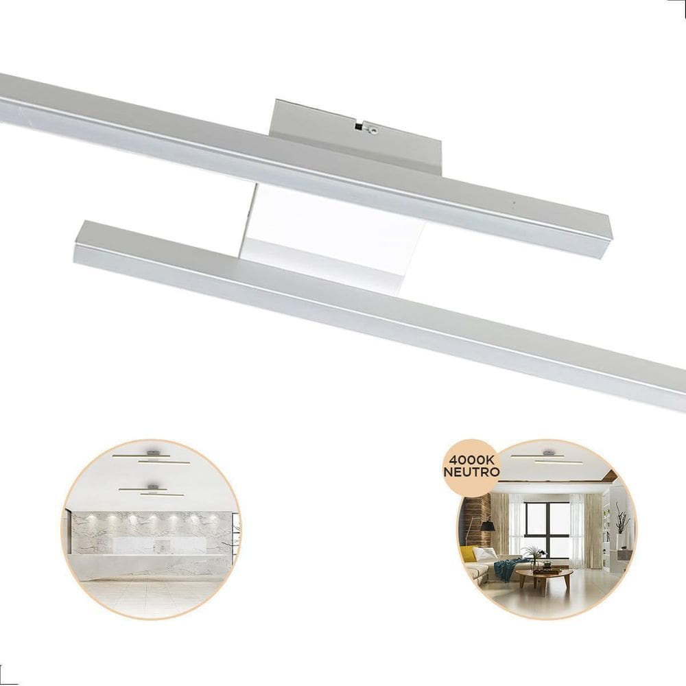 Luminária Plafon Kit Branco Led 4000K Neutro 18W Bivolt