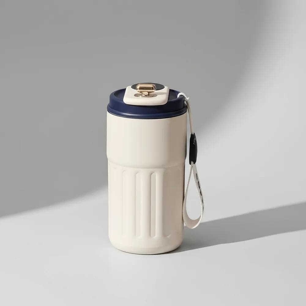 Copo Térmico Digital Led 450Ml: Sabe A Temperatura - Azul