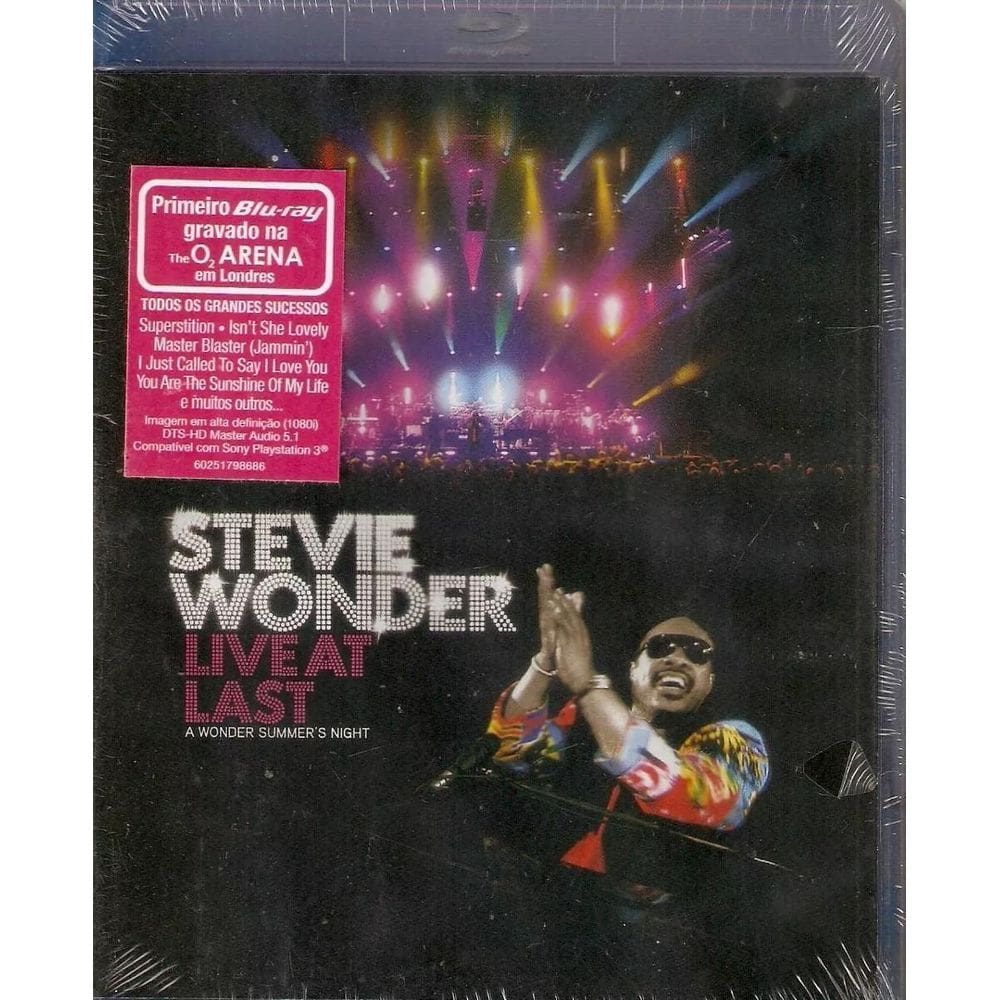 Blu-Ray Stevie Wonder : Live At Last - Edição Nacional Raro