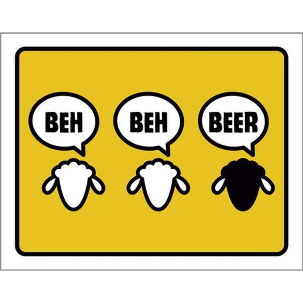 Kit 3 Placas Beh Beh Beer 36X46