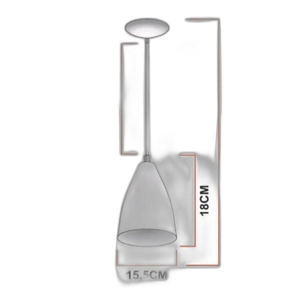 Kit 2 Lustres Pendentes Estilo Vegas Vintage Cinza Branco