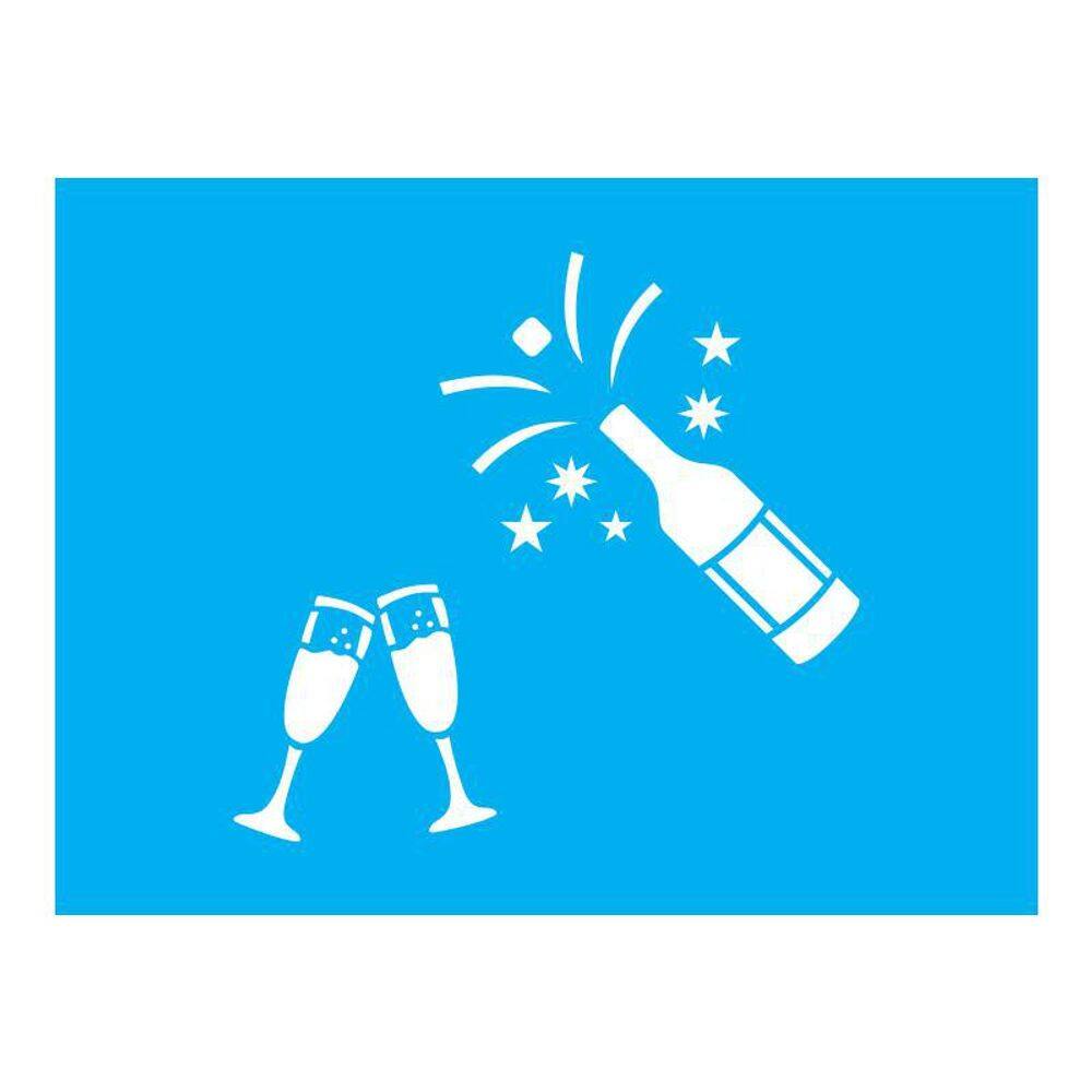 Stencil Tamako Feliz Ano Novo - 15X20Cm - Ref A3300