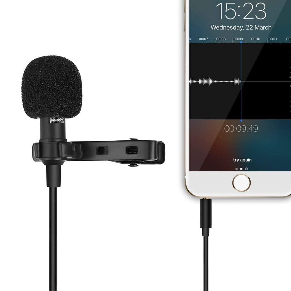 Microfone De Lapela Celular Gravação De Vídeos