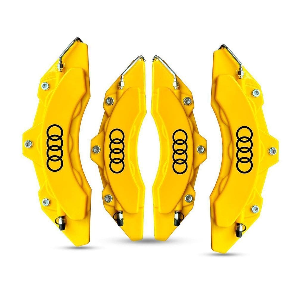 Jogo Capa De Pinça Universal Para Audi Amarela + Cola