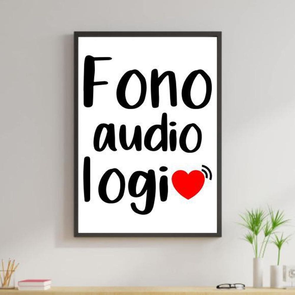 Quadro Decorativo Profissões Fonoaudiologia 45x34cm